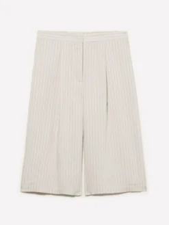 Bermuda bianco panna rigati