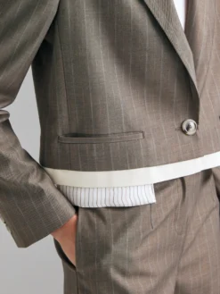 Blazer cropped a righe