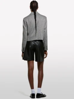 Blazer cropped con frange