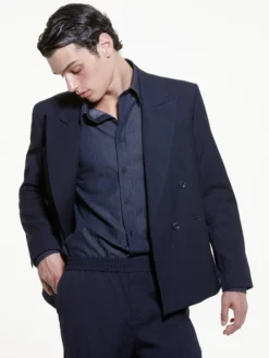 Blazer doppiopetto blu scuro