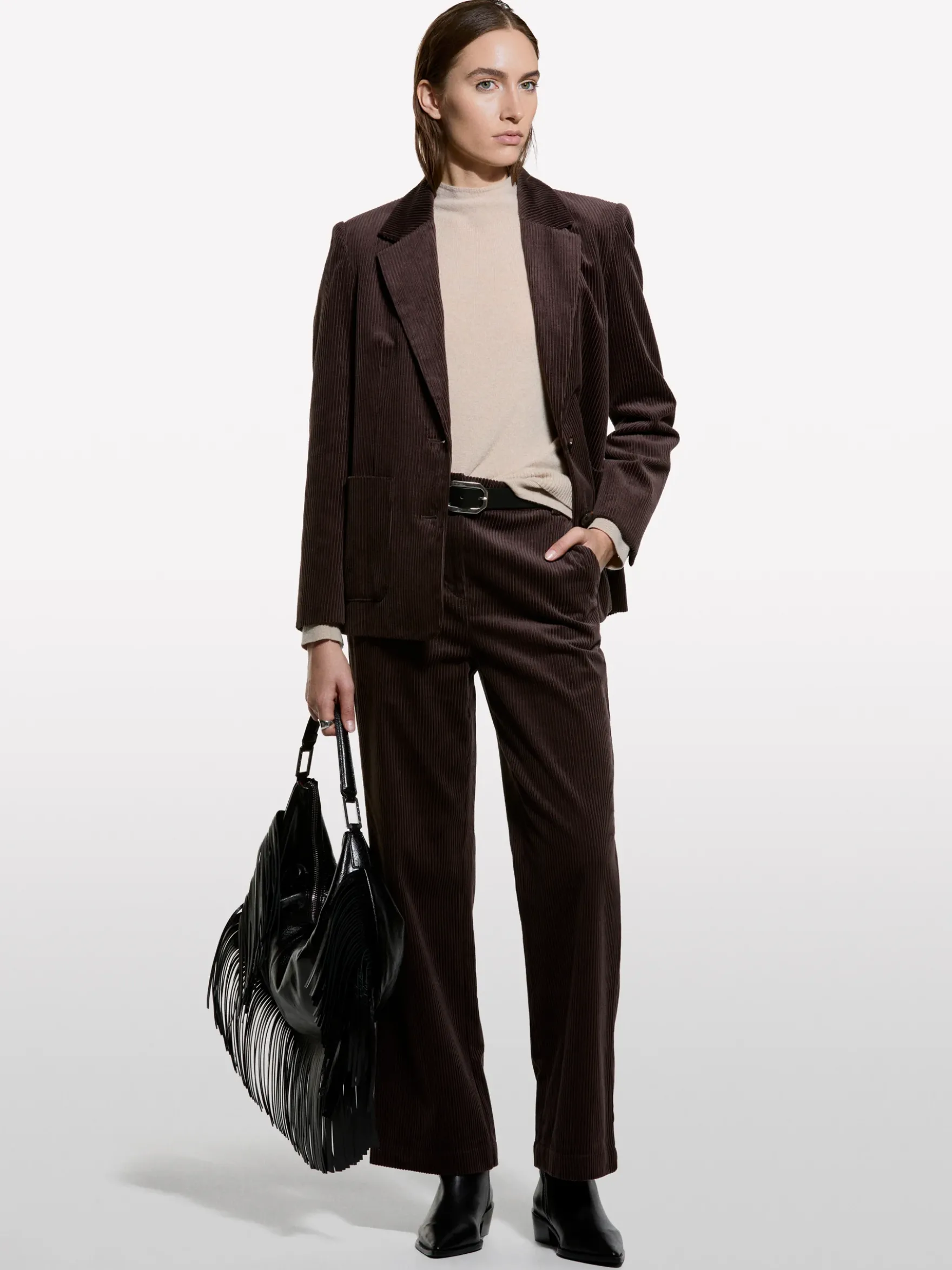 Blazer in velluto a costine