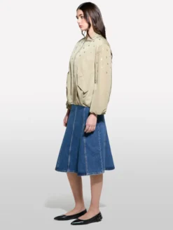 Bomber over fit con borchie
