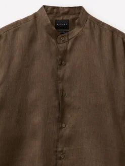 Camicia alla coreana in puro lino