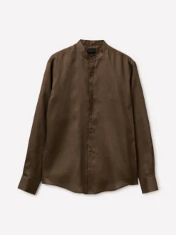 Camicia alla coreana in puro lino