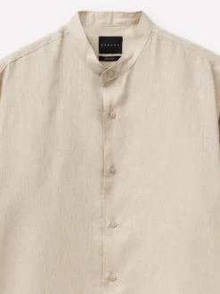 Camicia alla coreana in puro lino