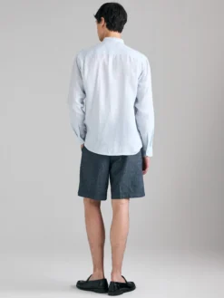 Camicia alla coreana in puro lino