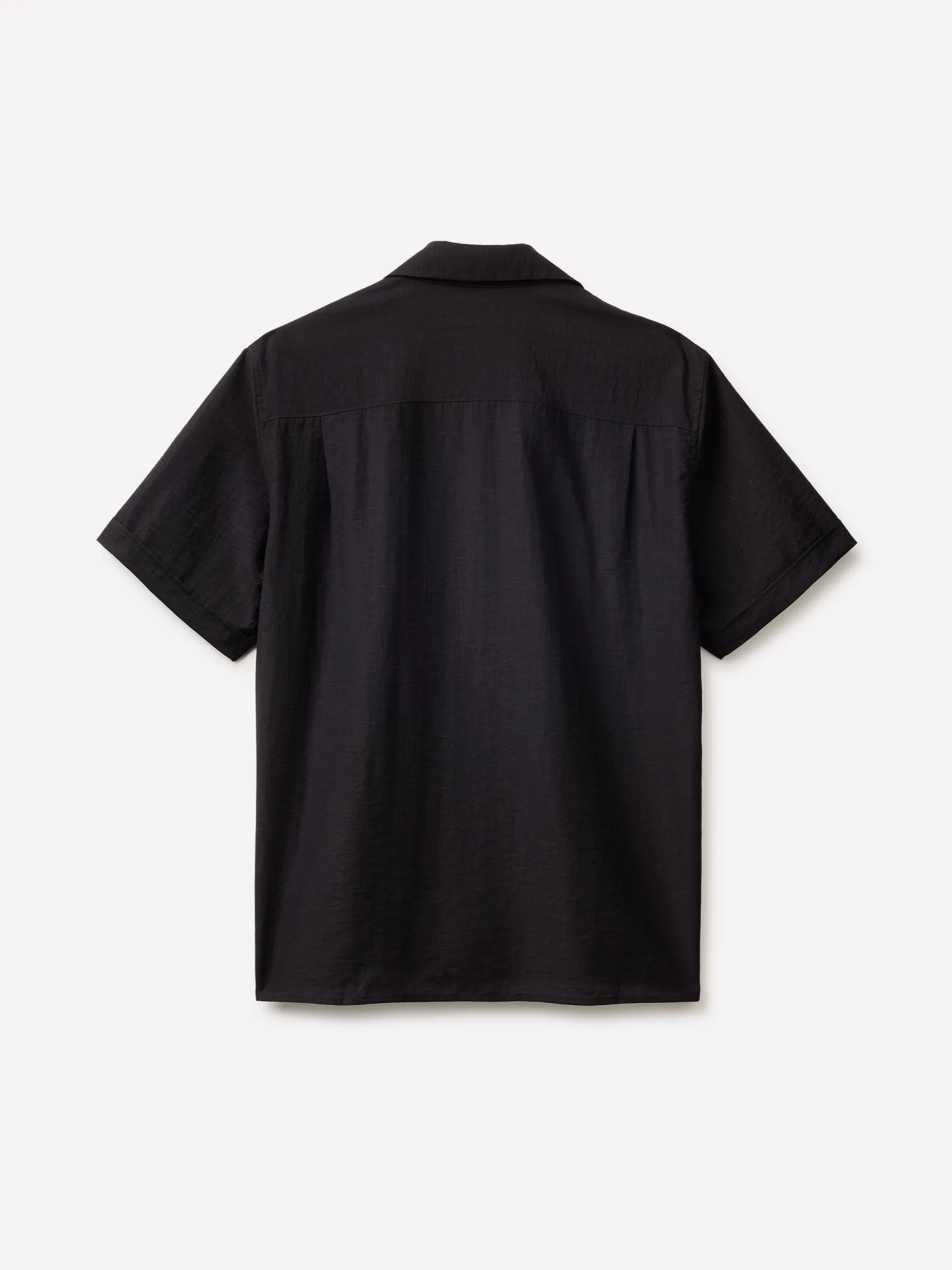 Camicia a manica corta in misto lino