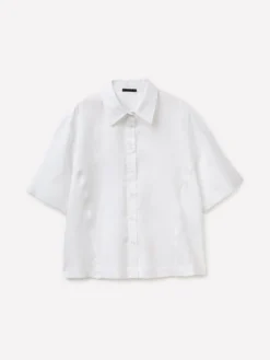 Camicia a manica corta 100% lino