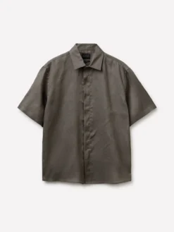 Camicia a manica corta 100% lino