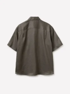 Camicia a manica corta 100% lino