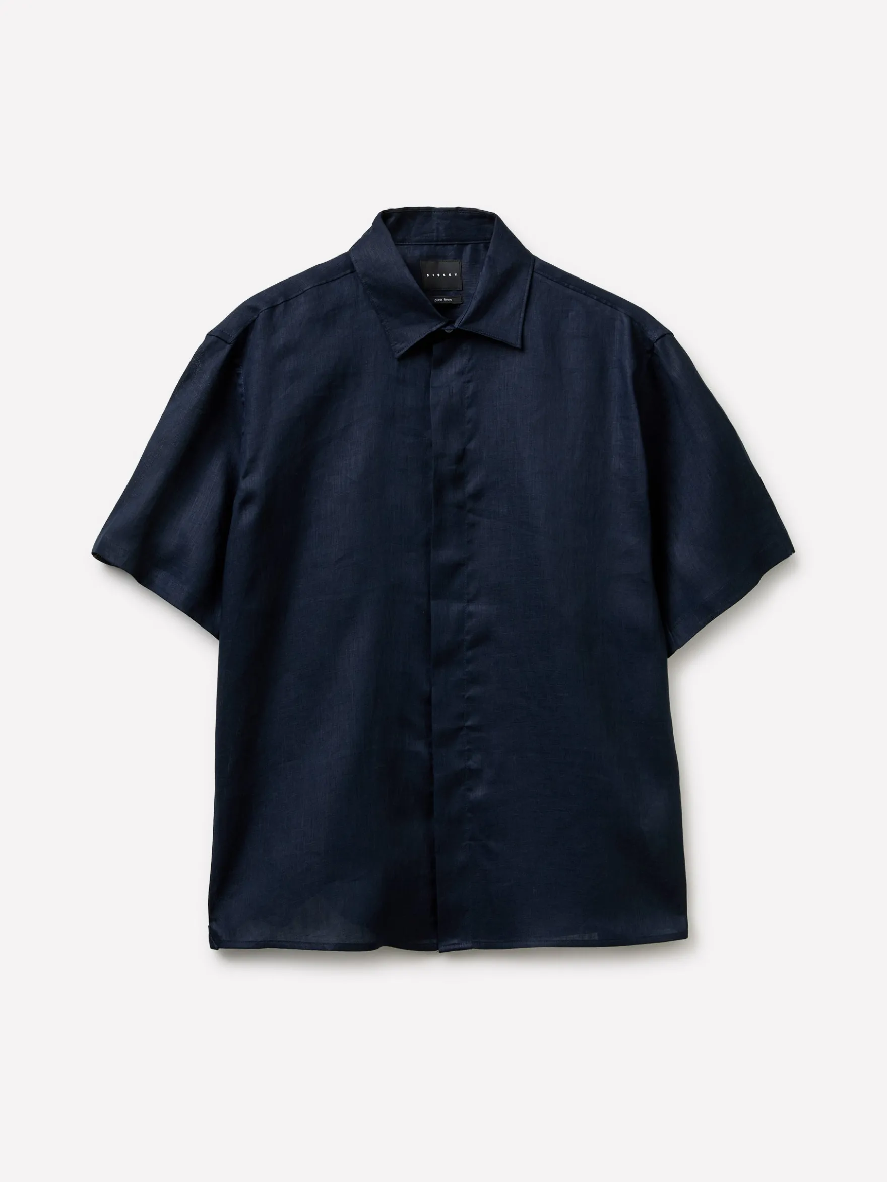Camicia a manica corta 100% lino
