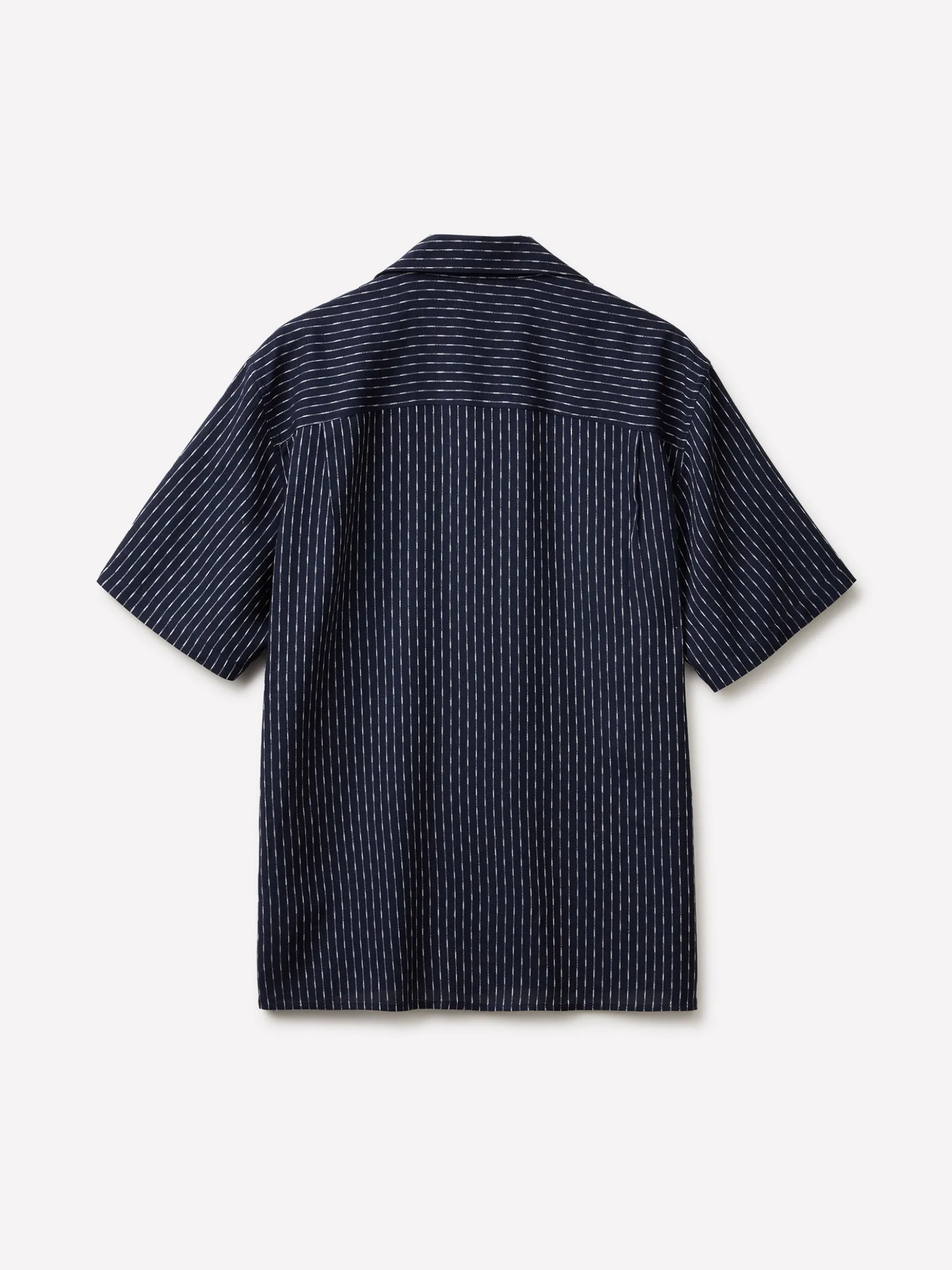 Camicia a righe in misto lino