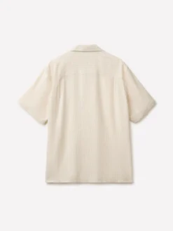Camicia a righe in misto lino