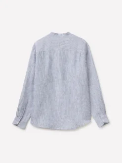 Camicia a righe in puro lino