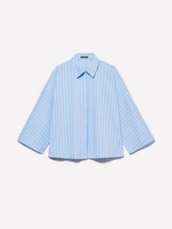 Camicia azzurra a righe