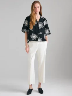 Camicia boxy fit ricamata