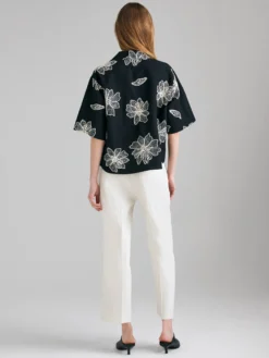 Camicia boxy fit ricamata