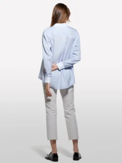 Camicia comfort fit azzurra a righe