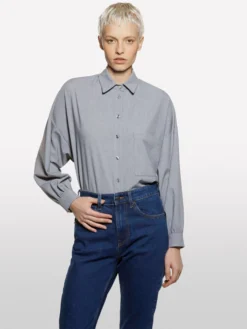 Camicia grigio chiaro over fit