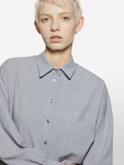 Camicia grigio chiaro over fit
