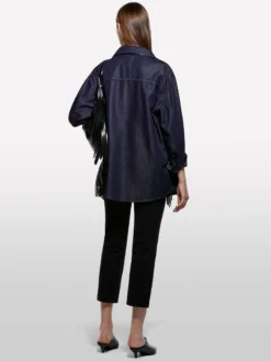 Camicia in denim blu scuro