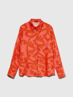 Camicia stampata in satin