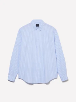 Camicia tinto filo azzurra