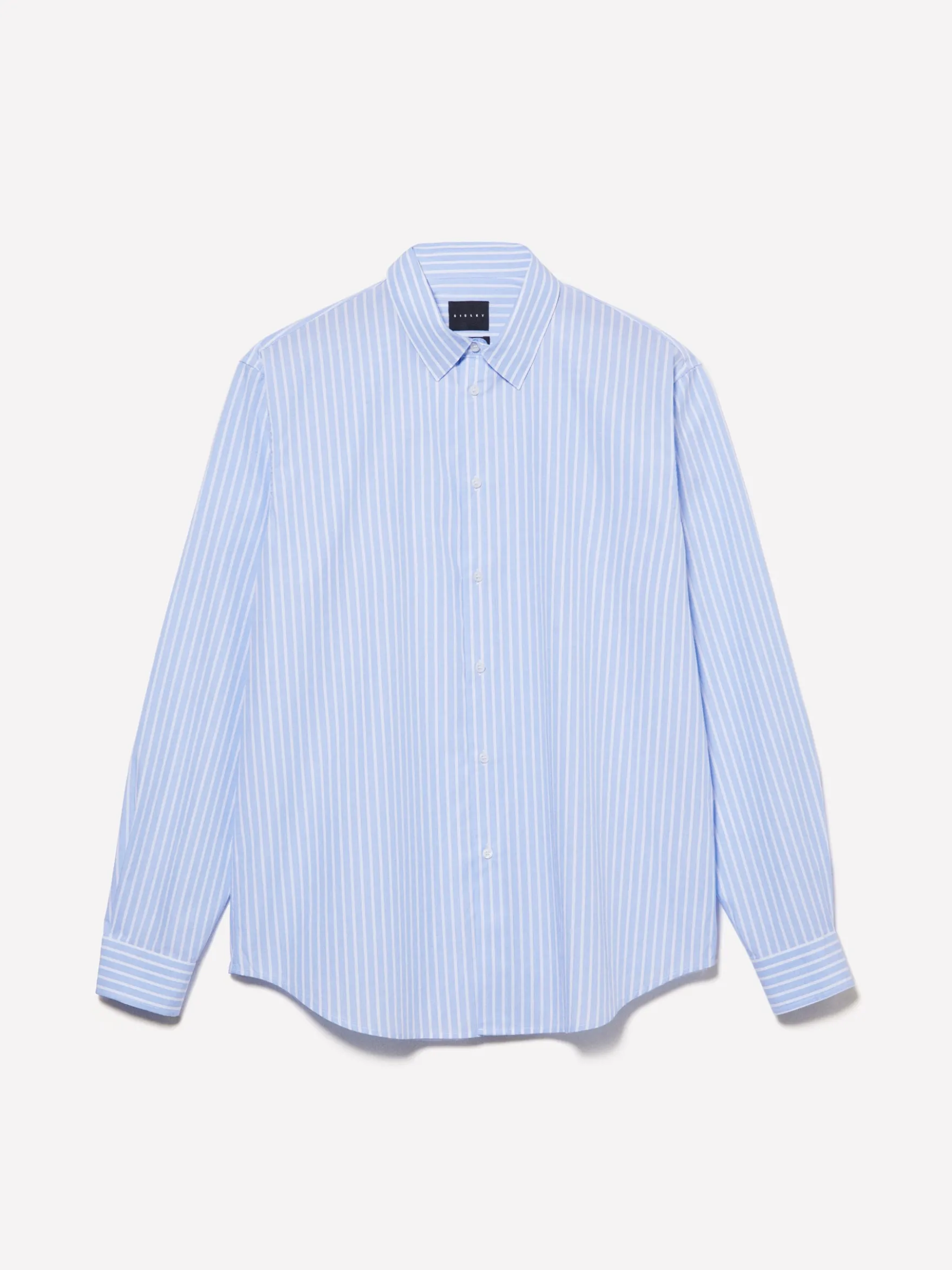 Camicia tinto filo azzurra