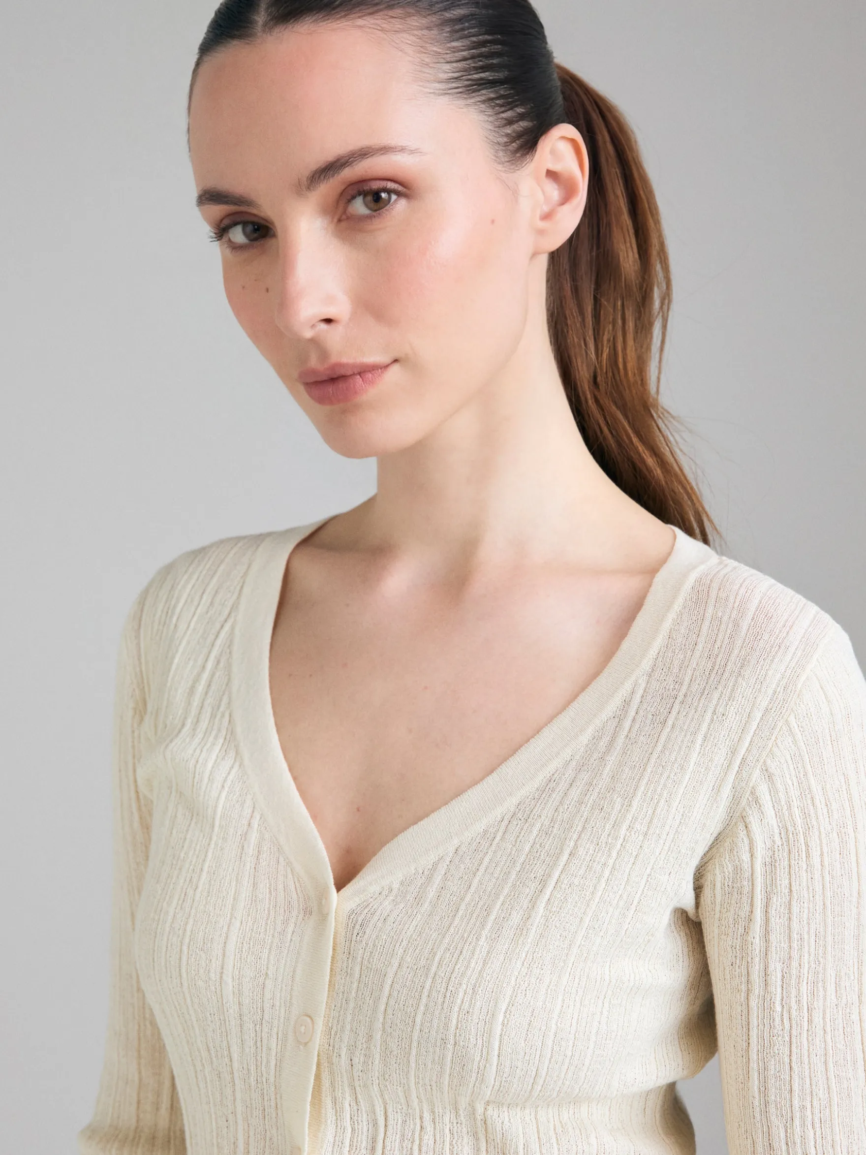 Cardigan a costine