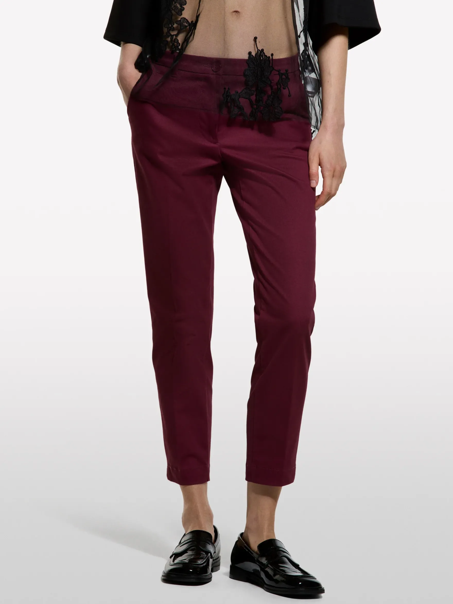 Chino slim fit bordeaux