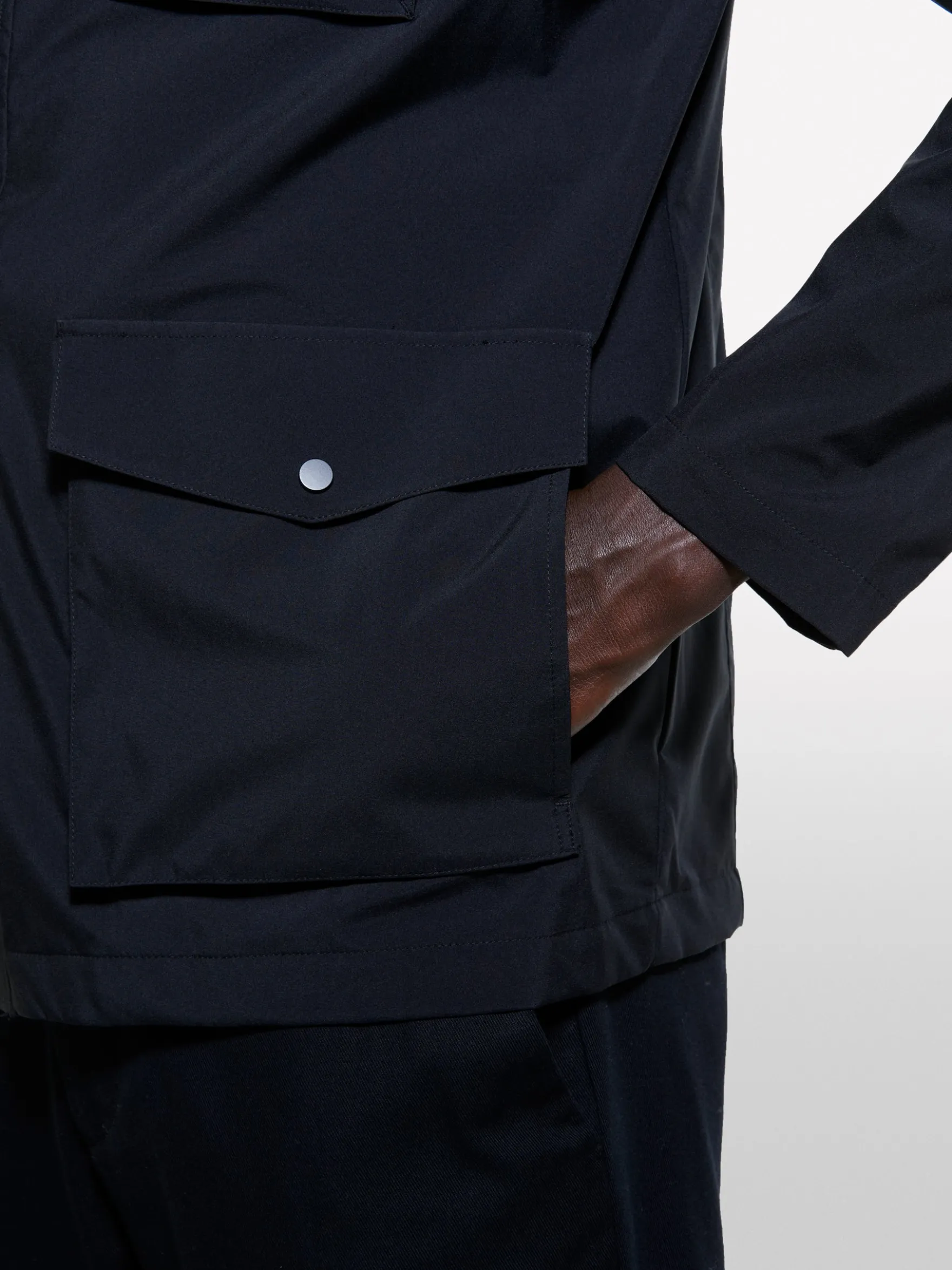 Giaccone nero con gilet imbottito