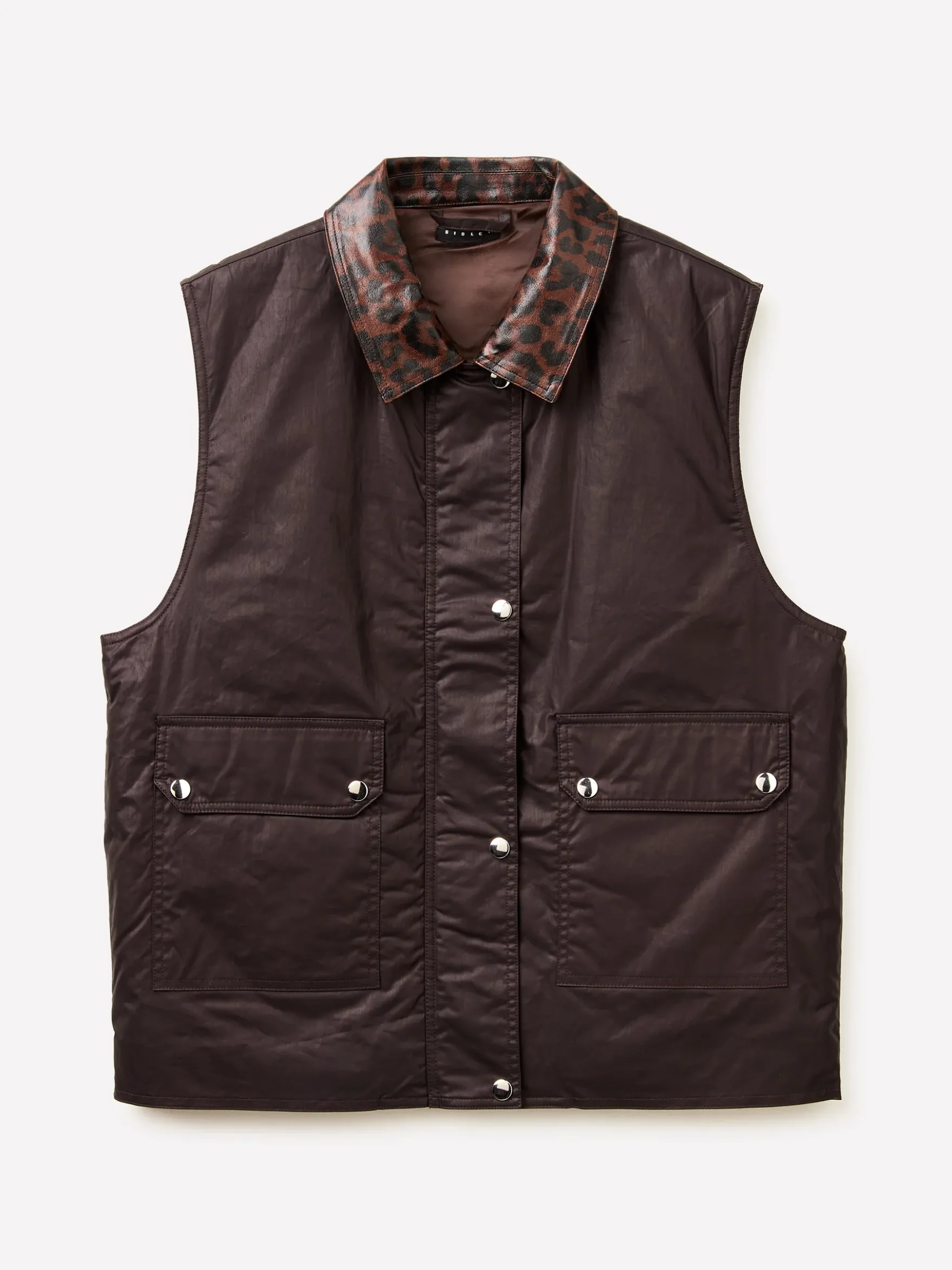 Gilet con colletto animalier