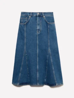 Gonna di jeans svasata blu