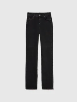 Jeans a vita alta con spacchi