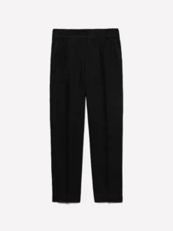 Joggers neri in 100% lino