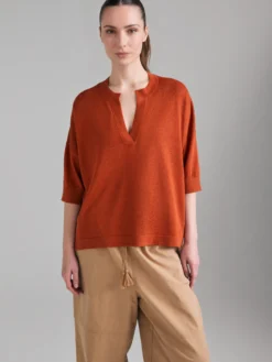 Maglia in misto lino