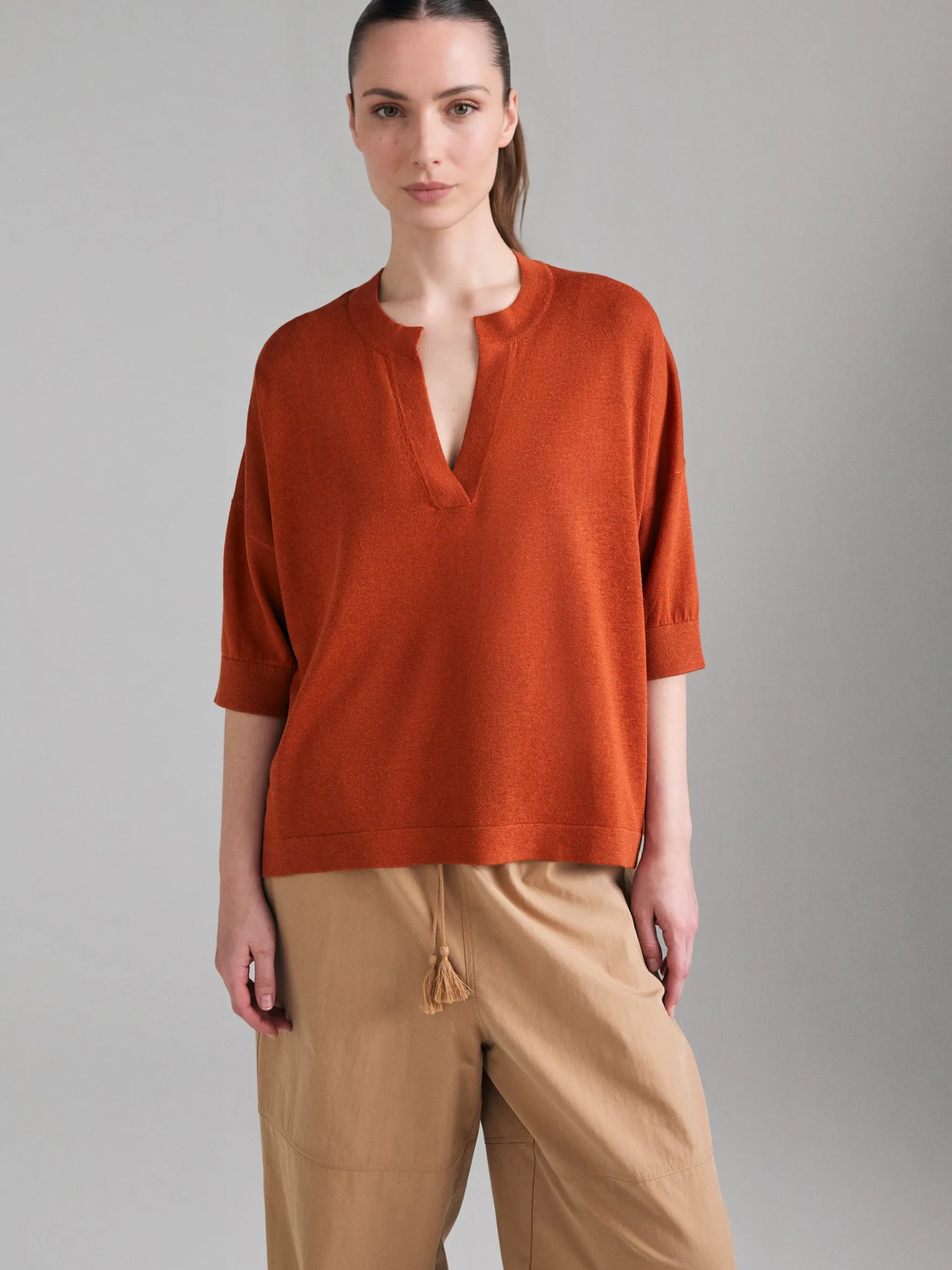 Maglia in misto lino