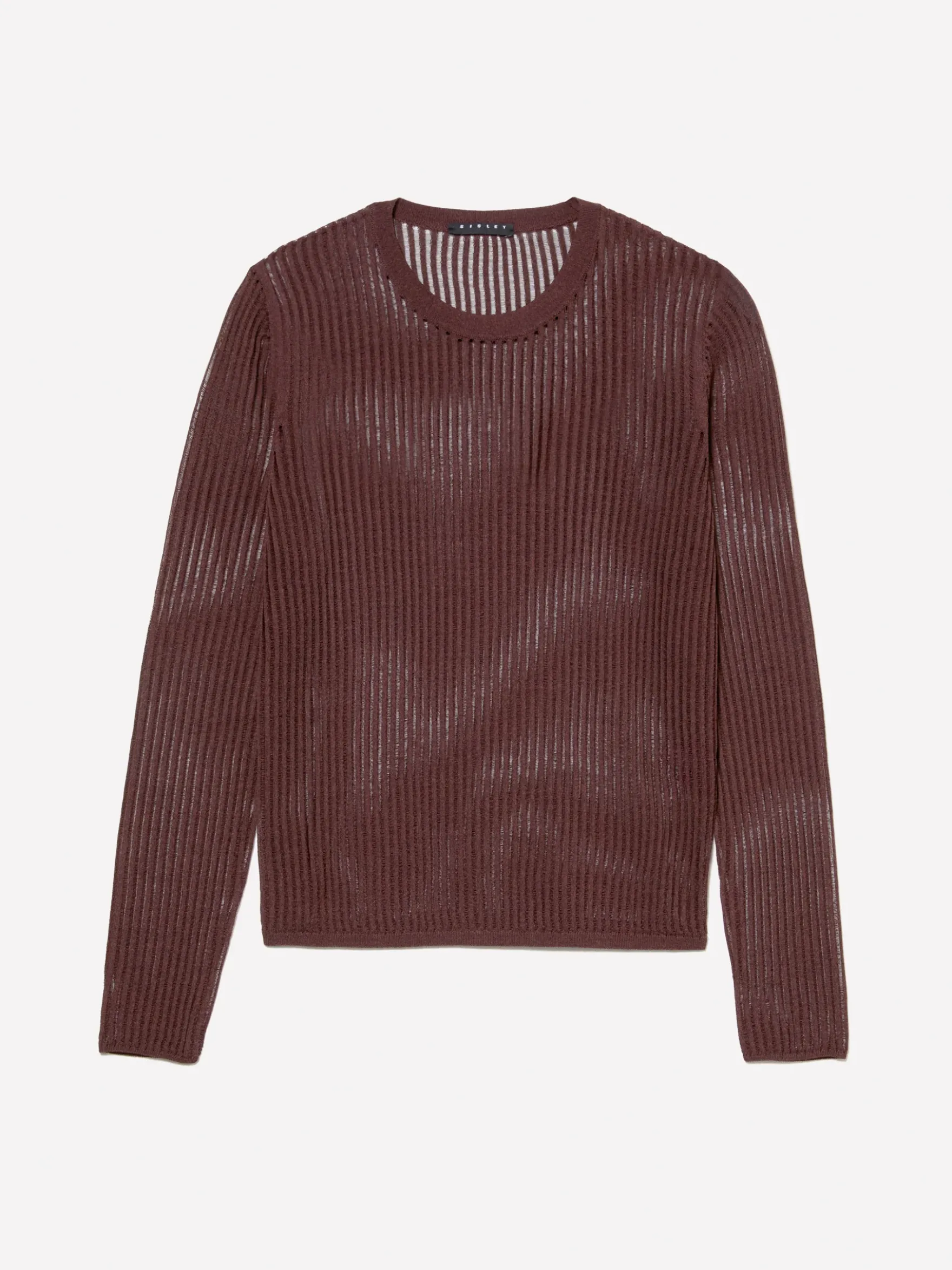 Maglia marrone semi trasparente