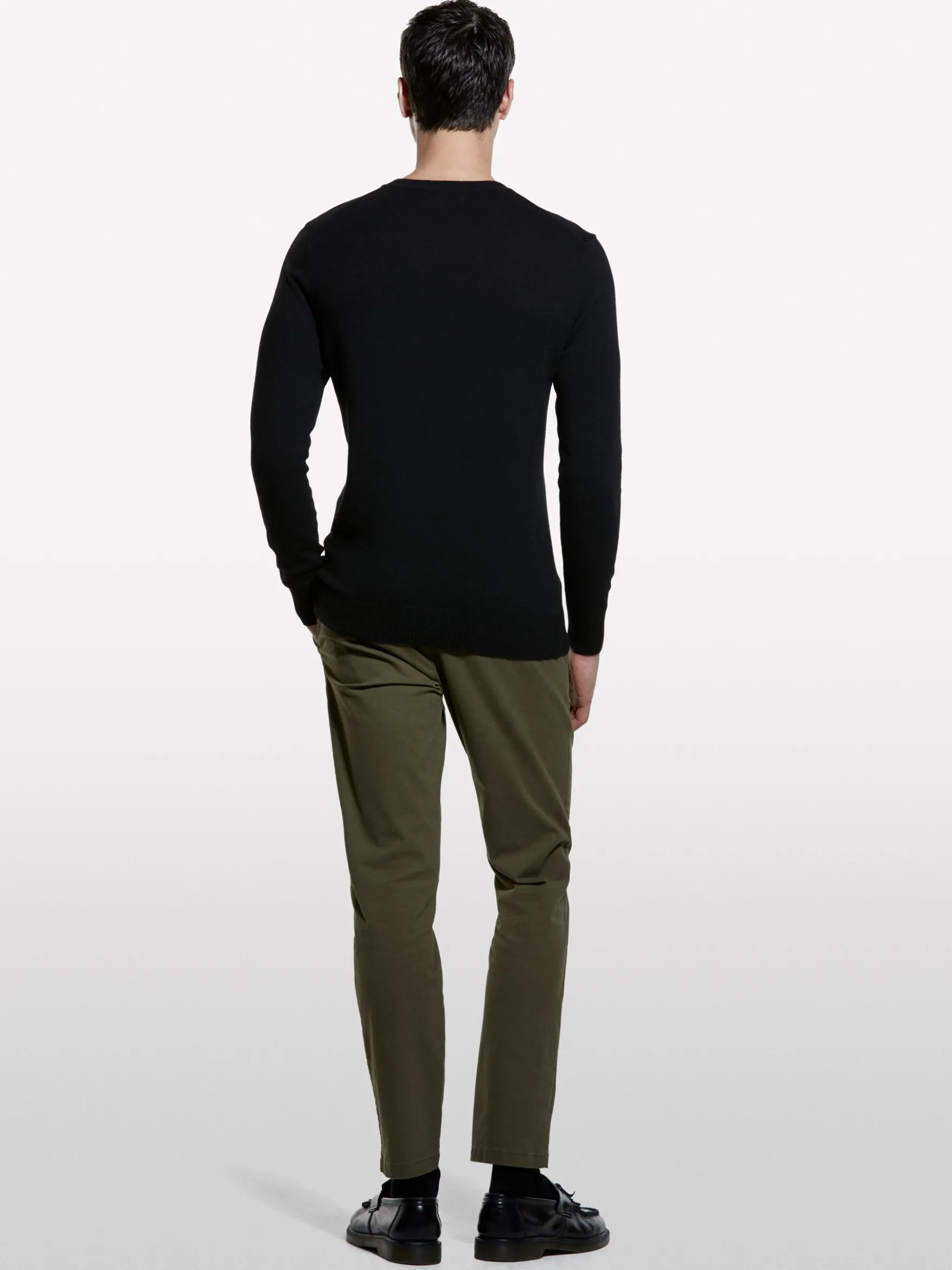 Pantaloni chino verde oliva