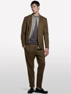 Pantaloni formali con risvolto