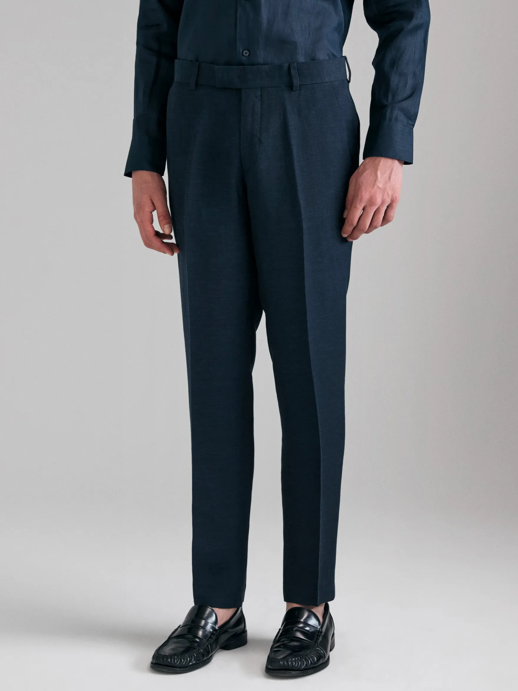 Pantaloni formali in misto lino