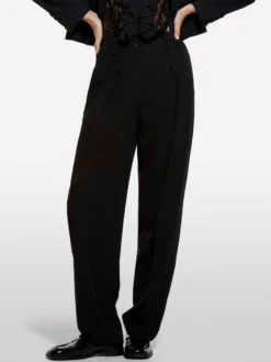 Pantaloni palazzo neri con pieghe