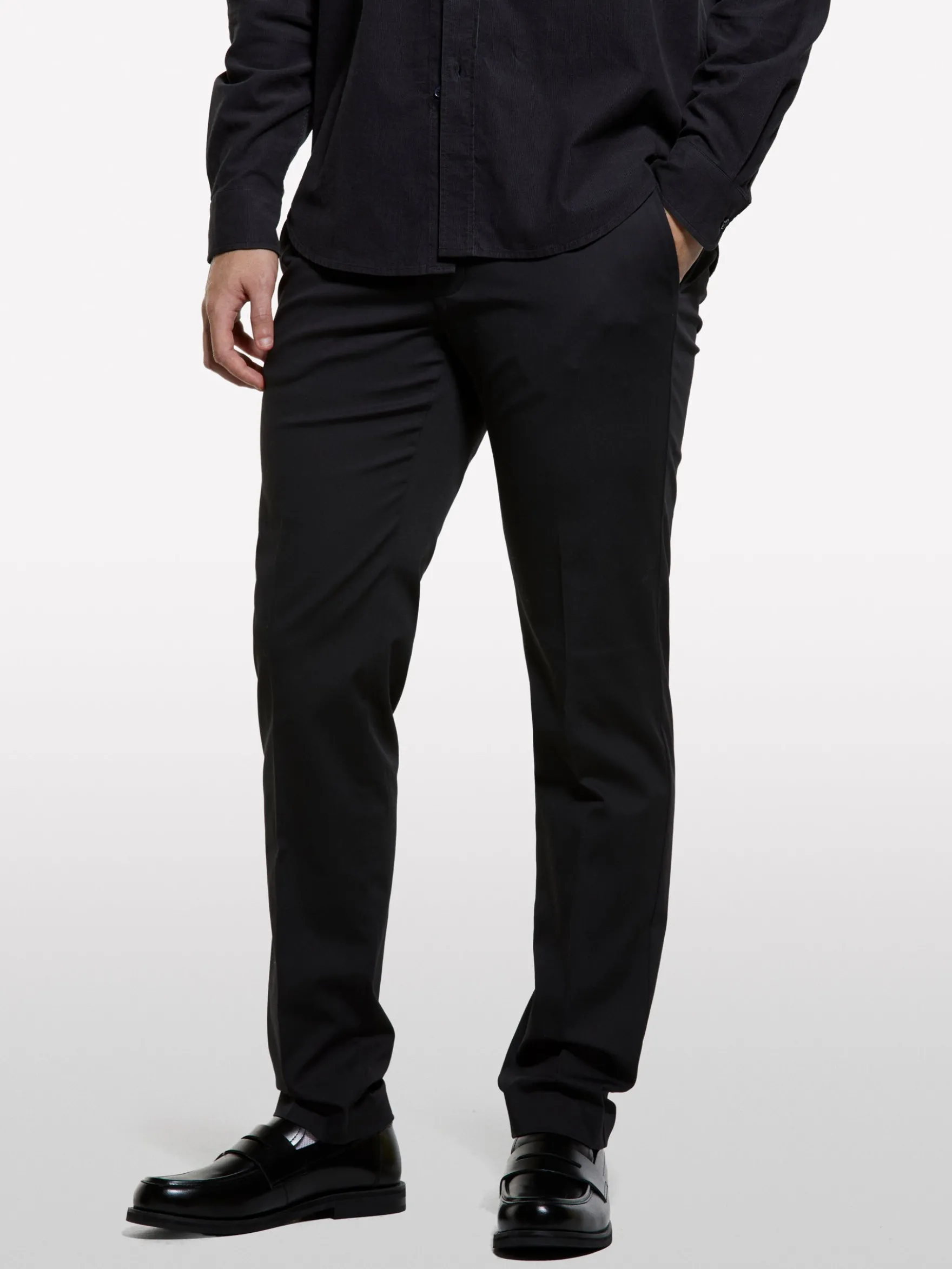 Pantaloni slim comfort fit grigio scuro