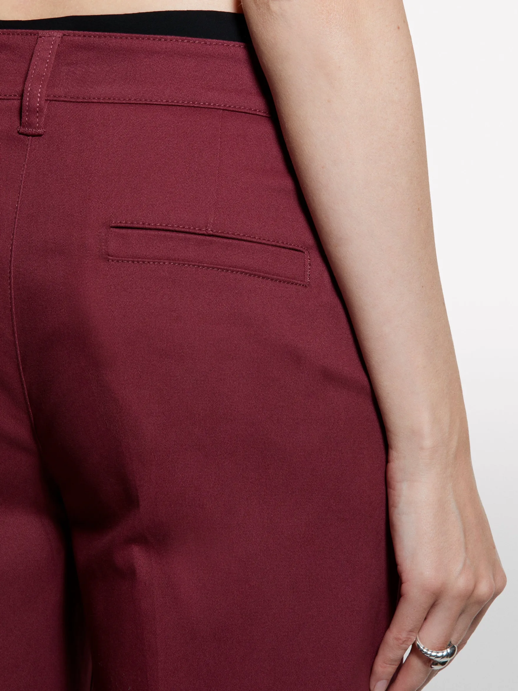 Pantaloni wide fit bordeaux