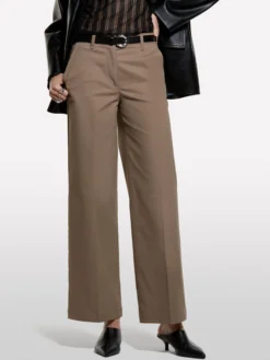 Pantaloni wide fit marroni