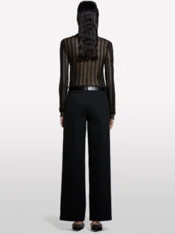 Pantaloni wide fit neri