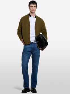 Polo slim fit bianca con contrasto