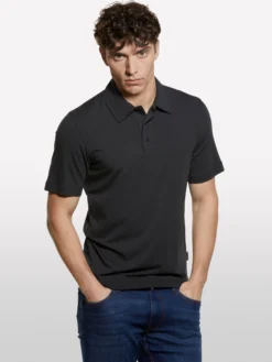 Polo slim fit nera