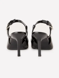 Slingback 100% pelle verniciata