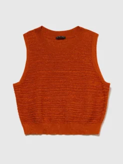 Top in maglia con lurex